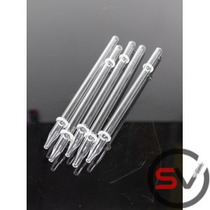 GLASS ONE HITTER WITH NEEDLE DESIGN 5CT/PK